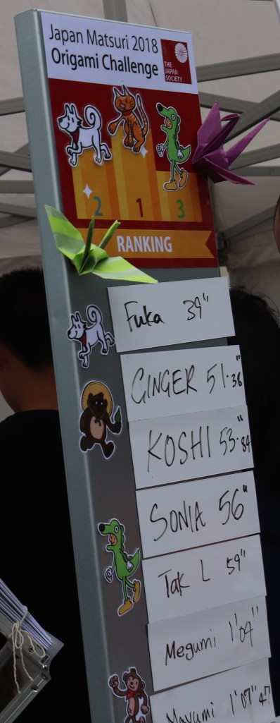 Japanese Matsuri 2018 - Origami workshop and contest in London Trafalgar Square