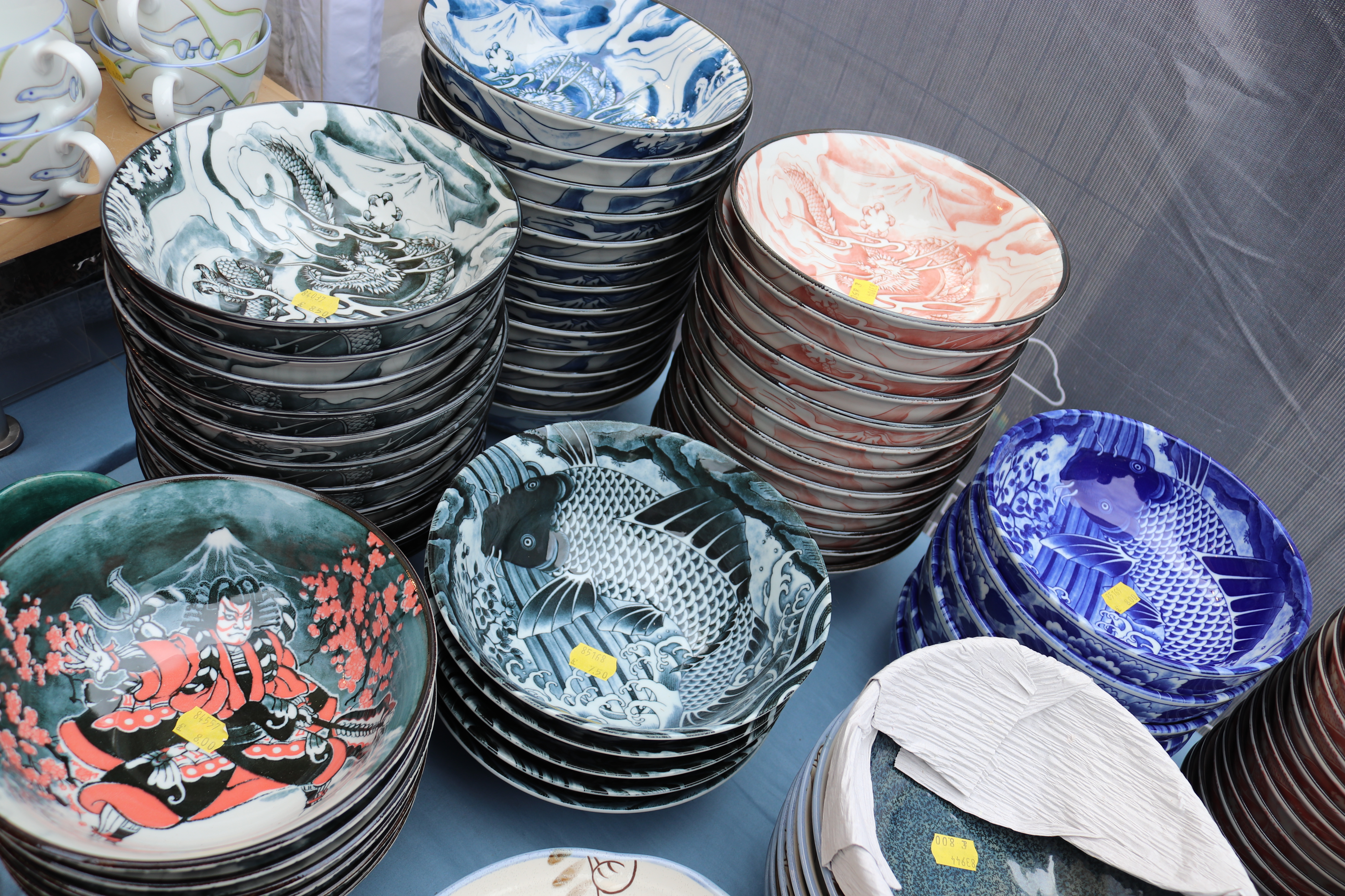 tattoo waves japanese plates